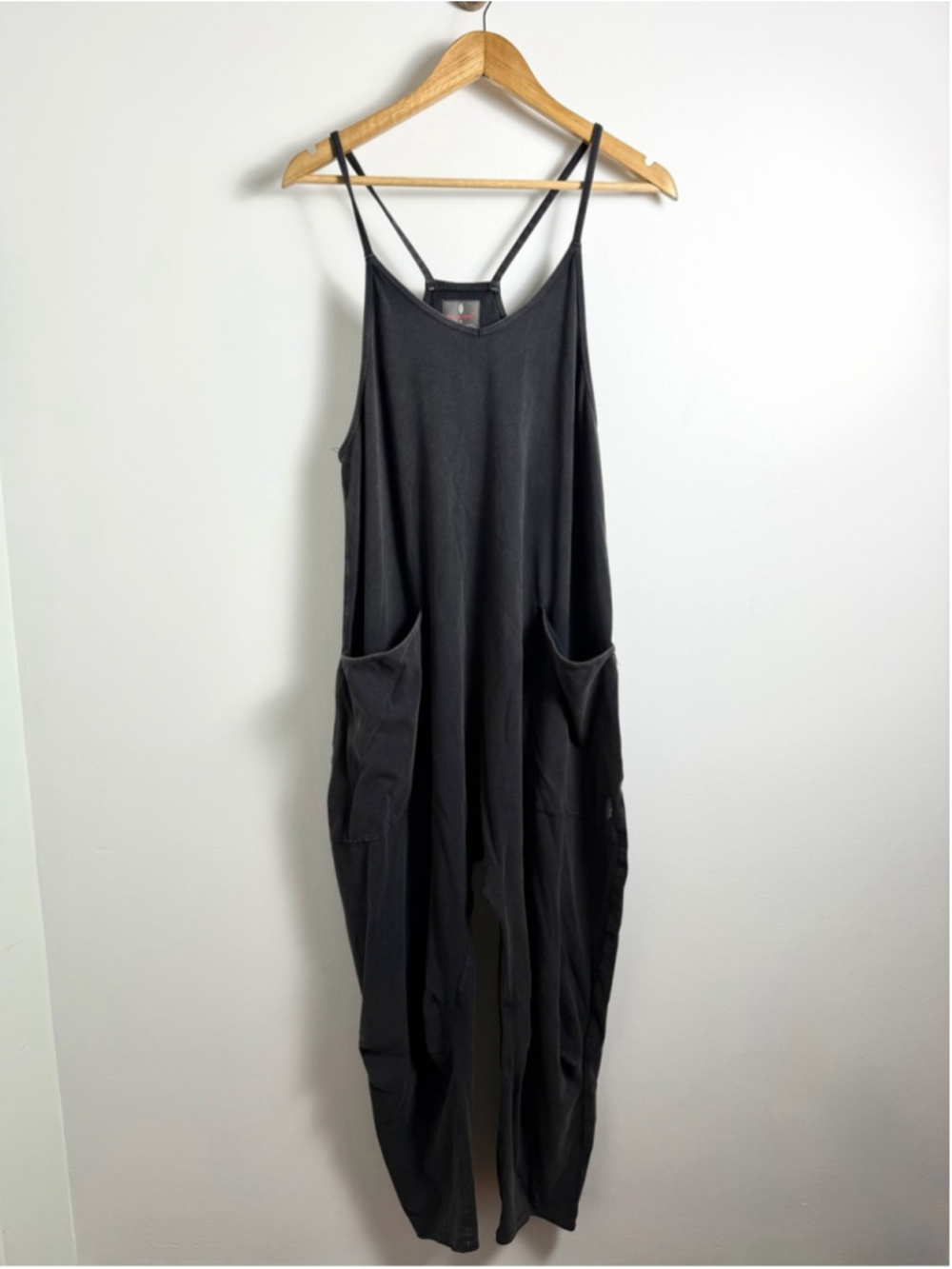 Free People FP Movement Hot Shot Onesie S Washed Black